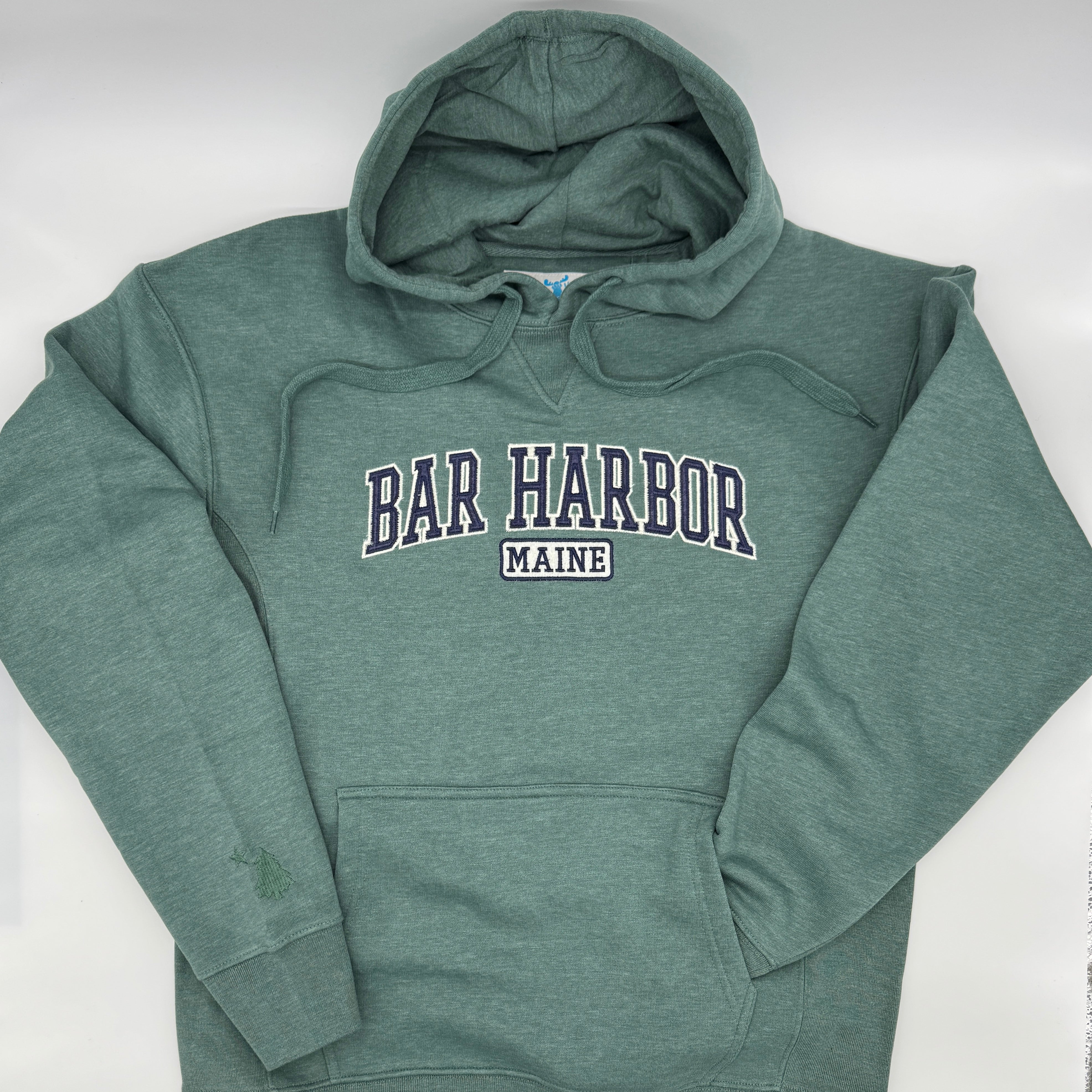 Bar Harbor Green Applique Hood