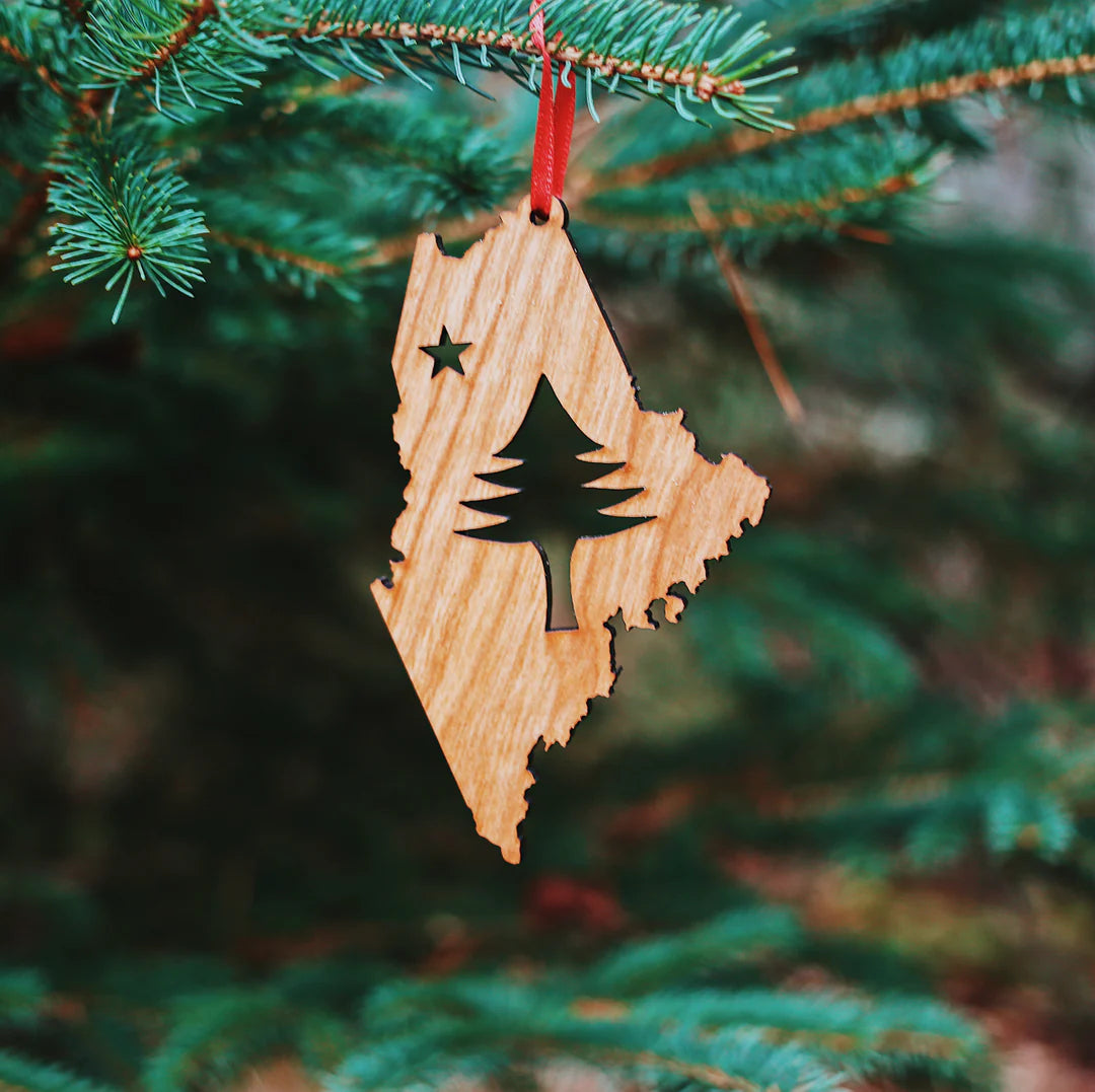 Maine Pine + Star Ornament