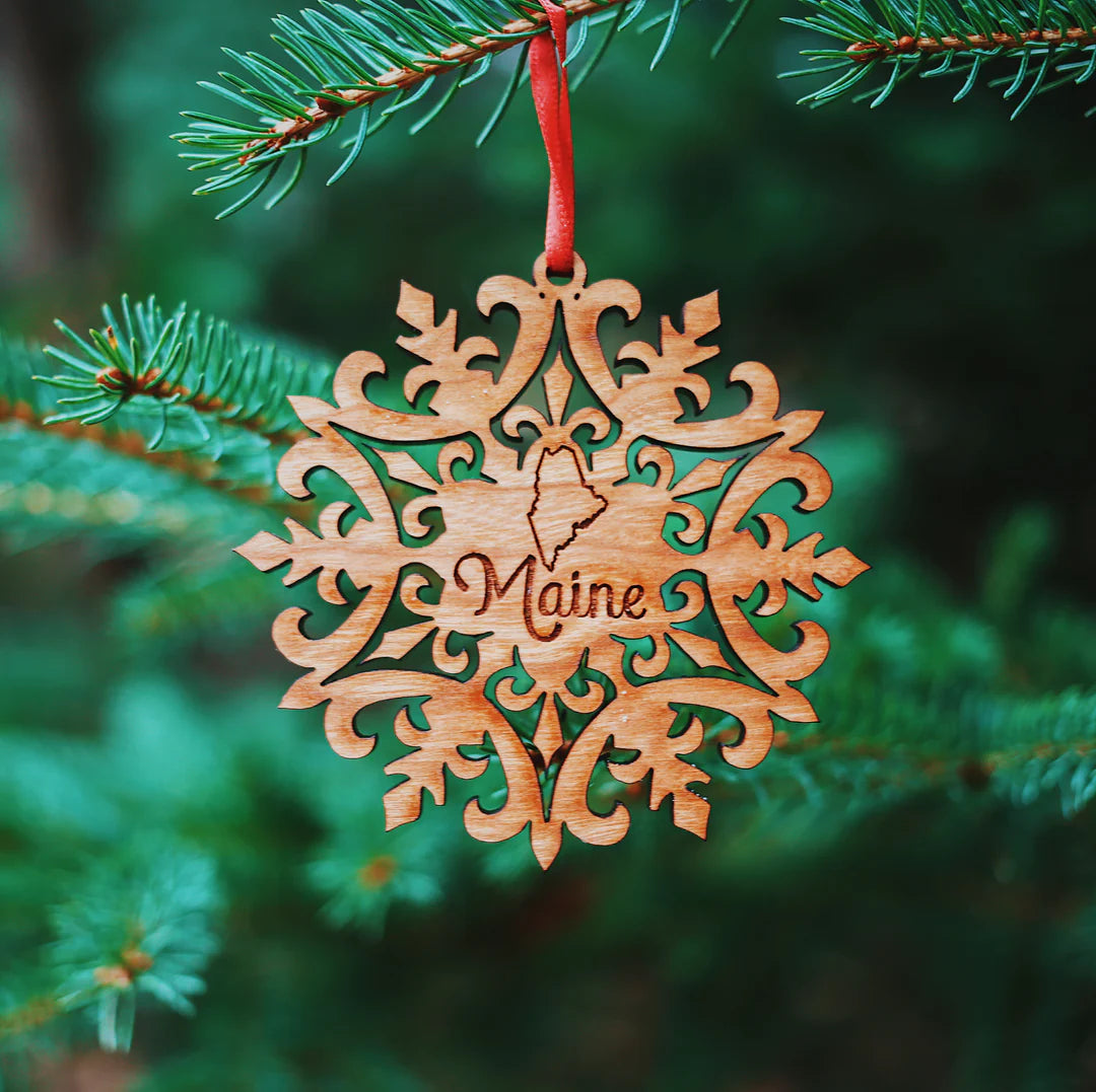 Maine Snowflake Ornament